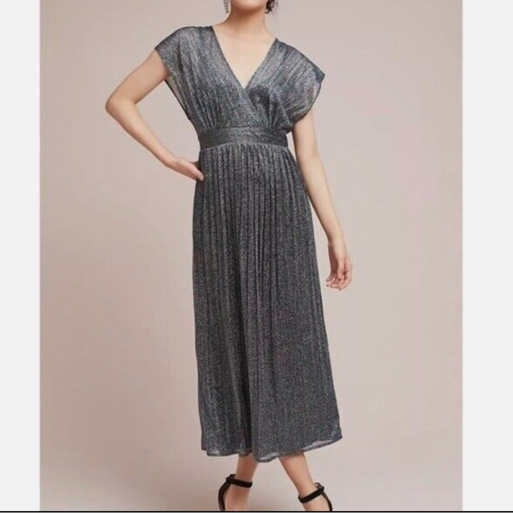 Anthropologie Moulinette Soeurs Metallic Dress